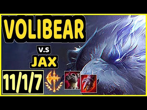 VVERT (VOLIBEAR) vs JAX - 11/1/7 KDA TOP GAMEPLAY - BR Ranked MASTER