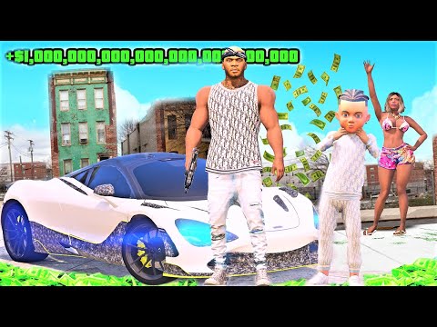 EL HIJO DE FRANKLIN CRIP COMPRA LUJOS Y HACE GUERRRA DE PANDILLAS EN GTA5 REAL LIFE MOD🚨
