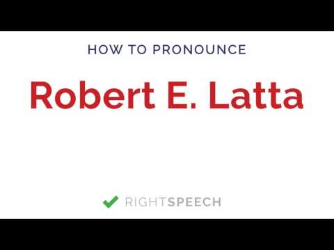 Robert E. Latta - How to pronounce Robert E. Latta - American Senator