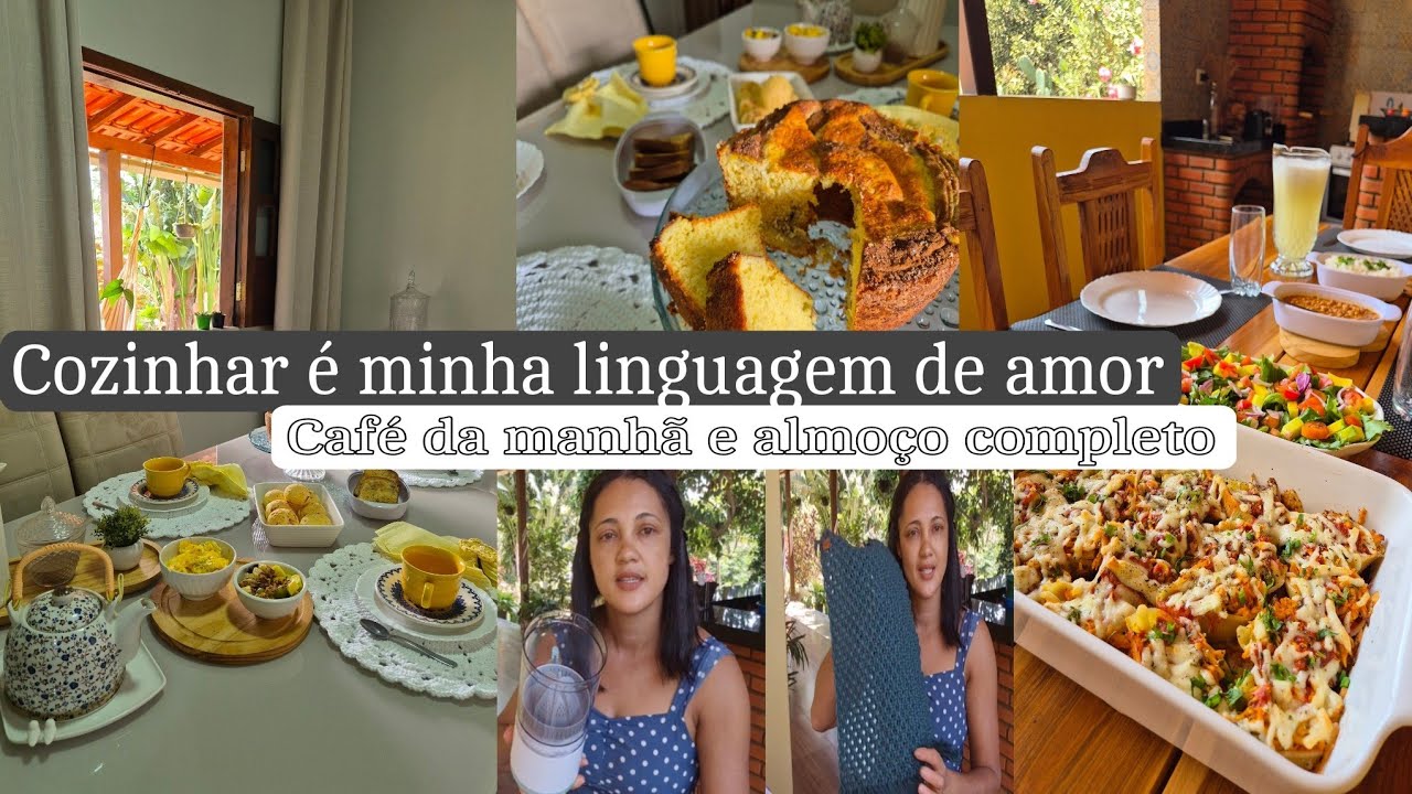 Café da manhã com mesinha posta | abrindo recebidos|conchiglione recheado para o almoço de domingo