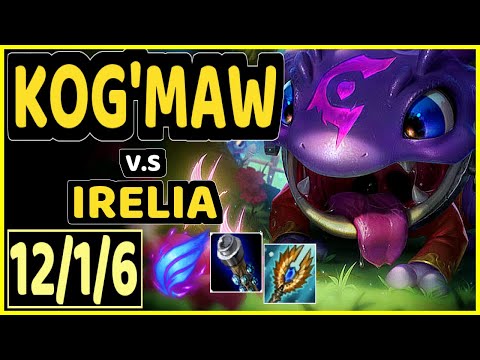 PEKIN WOOF (KOG'MAW) vs IRELIA - 12/1/6 KDA MID GAMEPLAY - NA Ranked GRANDMASTER