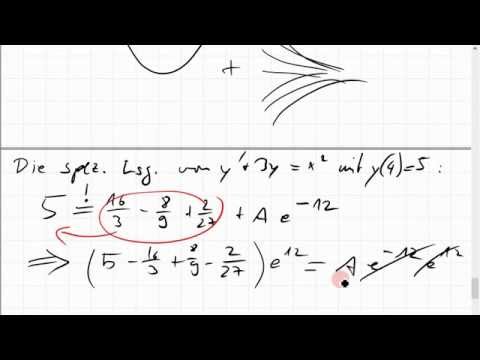 09C.1 inhomogene lineare Differentialgleichung 1. Ordnung mit konstanten Koeffizienten