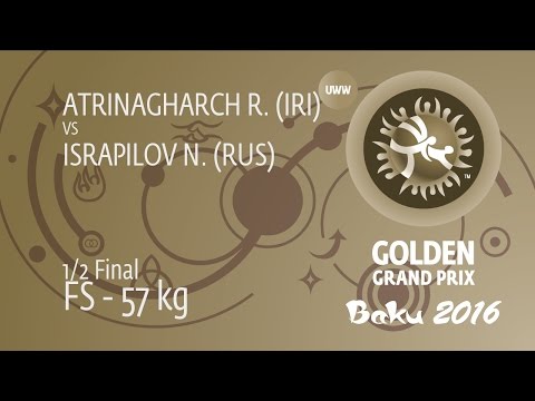1/2 FS - 57 kg: N. ISRAPILOV (RUS) df. R. ATRINAGHARCH (IRI) by TF, 12-2