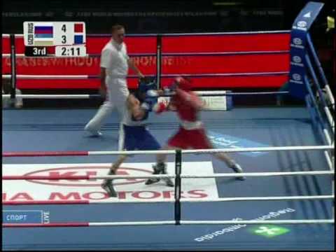 БОКС: 57кг  Водопьянов  Султонов полуфинал ЧМ 2009