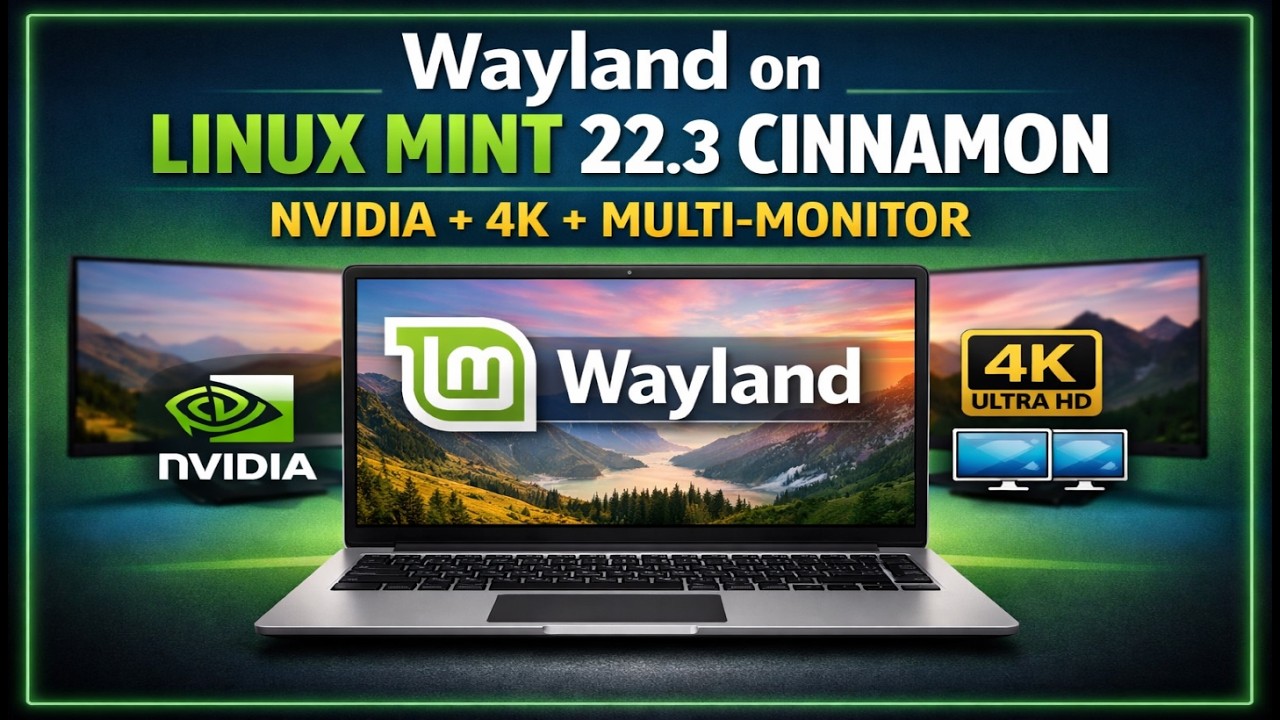 I tried Wayland on Linux Mint 22.3 Cinnamon (NVIDIA + 4K + Multi-Monitor)…Not bad!