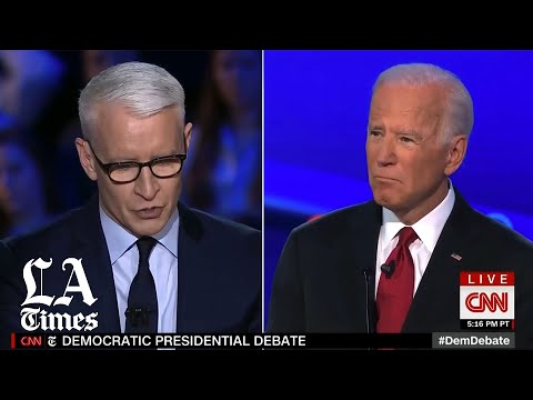 Biden defends his son during the Democratic debate in Ohio