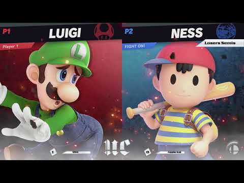 SSB105 Losers Semis - Apple Kid (Ness) vs mgk (Luigi)