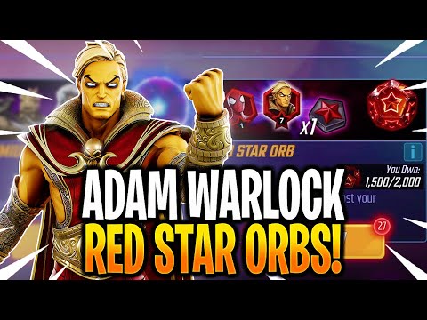 EPIC ADAM WARLOCK RED STAR ORB OPENING! - MARVEL Strike Force - MSF