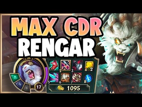 *WORLD RECORD* OVER 64% CDR WITH NEW SEASON 11 ITEMS! MAX CDR RENGAR IS 100% STUPID!