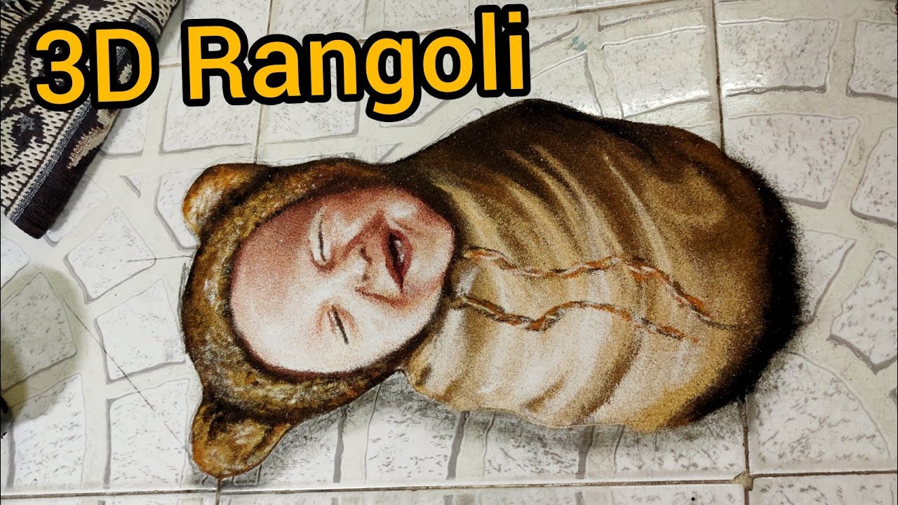 3d rangoli design ideas by shikha sharma