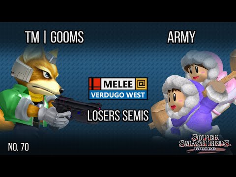 Melee @ Verdugo #70 - TM | Gooms (Fox) VS ARMY (Ice Climbers) - SSBM - Losers Semis