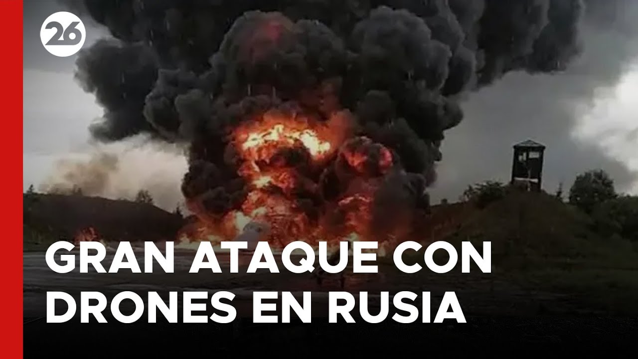 Ucrania llevó a cabo un gran ataque con drones dentro del territorio ruso