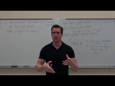 Calculus 3 Lecture 12.3:  Arc Length/Parameterization, TNB (Frenet-Serret) Intro