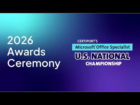 Certiport's 2026 Microsoft Office Specialist U.S. National Championship awards ceremony