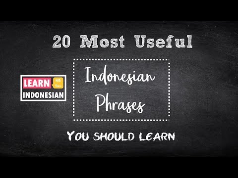 20 Useful Indonesian Phrases | Learn Indonesian 101 for beginner | How to speak Indonesian