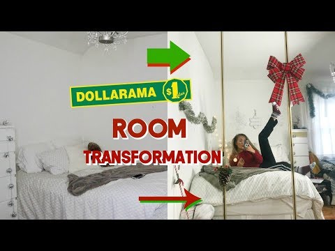 Dollar Store Christmas ROOM TRANSFORMATION (kinda epic)