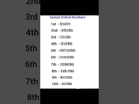 Santhali Ordinal Numbers