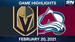 NHL Game Highlights | Golden Knights vs. Avalanche - Feb. 20, 2021