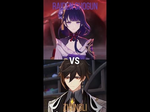 Genshin Impact 1v1 Raiden Shogun Vs Zhongli