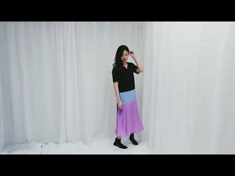 HERME MONY 韓系雪紡中袖連身裙 Korean Chiffon Middle Sleeve Dress