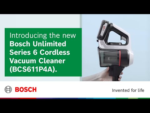 Bosch BBS611BSC Serie | 6 įkraunamasis dulkių siurblys Unlimited, Juodas video