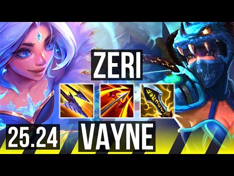 ZERI & Braum vs VAYNE & Shaco (ADC) | Good KDA: 20/2/10 | EUW Master | 25.24