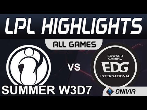 IG vs EDG Highlights ALL GAMES LPL Summer Season 2020 W3D7 Invictus Gaming vs EDward Gaming by Onivi