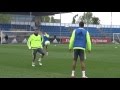 Benzema and Varane showcase their skills