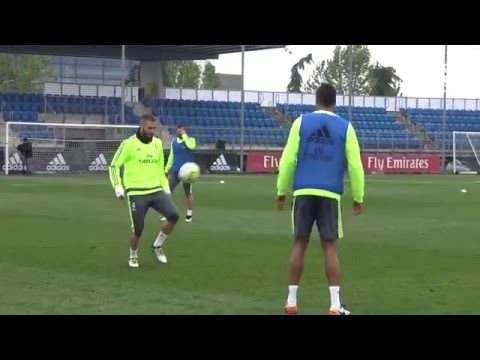 Benzema and Varane showcase their skills
