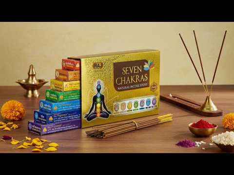 Seven Chakra Handrolled Masala Incense Sticks Set