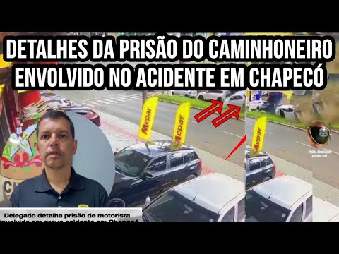 Details of the arrest of the truck driver involved in the accident in Chapecó. New images show ev...