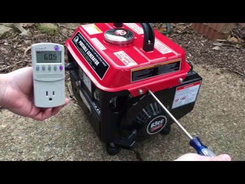 StormCat 900 watt portable generator voltage adjustment