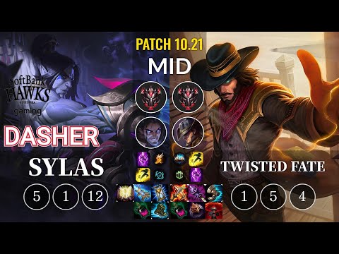 SHG Dasher Sylas vs Twisted Fate Mid - KR Patch 10.21