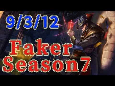 SKT T1 Faker Twisted Fate MID vs Ahri Patch 7.12