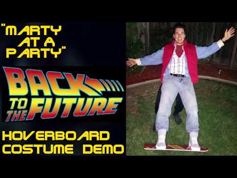 Demo at a Halloween Party - DIY Back to the Future Marty McFly Hoverboard Costume