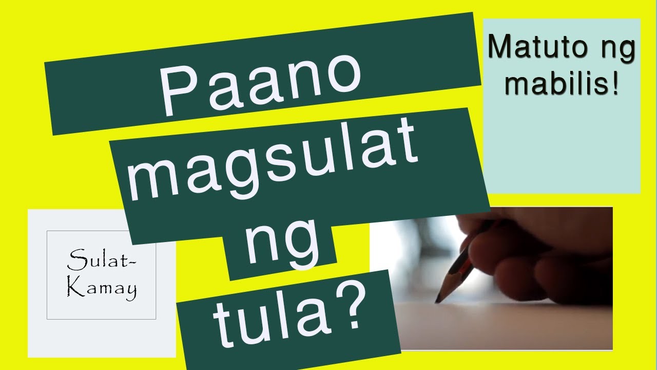 Paano magsulat ng tula