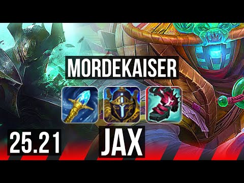 MORDEKAISER vs JAX (TOP) | 8 solo kills, Legendary, 600+ games | EUW Diamond | 25.21