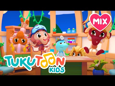 🎶 Nursery Rhymes Mix🎉 | Wheels on the Bus, Five Little Monkeys & My Donkey 🐵🚌🐴 | TukuToon Kids
