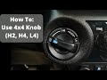 How To Use 4x4 Knob H2 H4 And L4