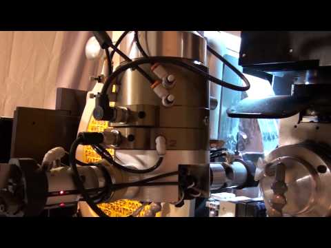 Infeed Centerless Grinding a fluid dispensing nozzle on a Royal Master Centerless Grinder