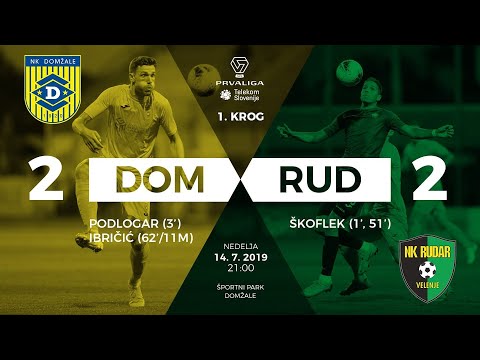 1.krog: Domžale - Rudar 2:2 ; Prva liga Telekom Slovenije 2019/2020