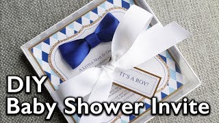DIY Bow Tie Baby Shower Invitation  Eternal Statio