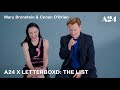 A24 x Letterboxd: The List - Mary Bronstein & Conan O