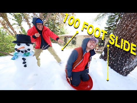 We Turned Our Front Yard Into A Winter Wonderland During Summer