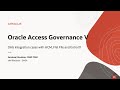 Oracle Access Governance OAG With Diverse Applications V HCM Entra ID Flat Files