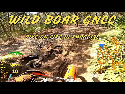 [101.69] 2023 WILD BOAR GNCC - HARDEST THREE HOUR SAND ENDURO RACE - P2 IN B 25 +  FT. BIKE ON FIRE