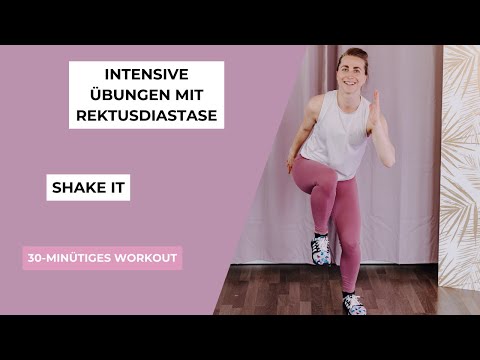 Intensive Übungen mit Rektusdiastase