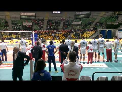 I giocatori del Powervolley Milano in campo