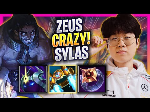 ZEUS CRAZY GAME WITH SYLAS TOP! - T1 Zeus Plays Sylas TOP vs Riven! | Bootcamp 2024
