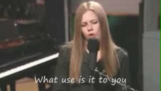 Avril Lavigne- Things i&#39;ll never say acoustic aol session + lyrics